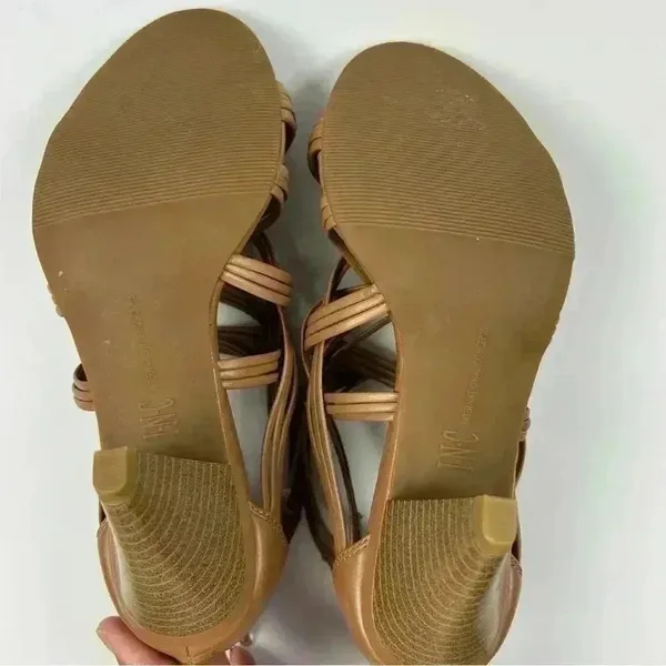 INC Women's Strappy Heeled Sandals Brown Size 6 Open Toe Block Heel‎ - Image 8