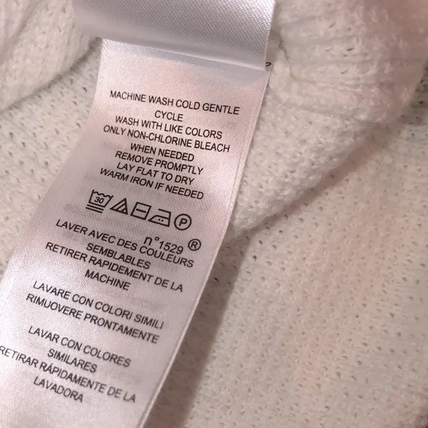 Lauren Ralph Lauren green label size small white knit hooded sweater cotton - Image 6