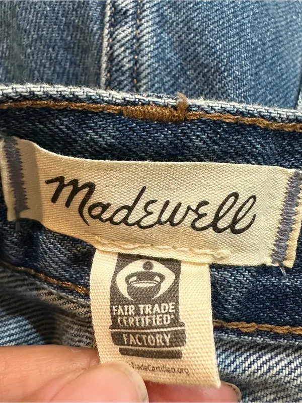 Madewell Superwide Leg Jeans High Rise Blue Denim Size 28 - Image 11