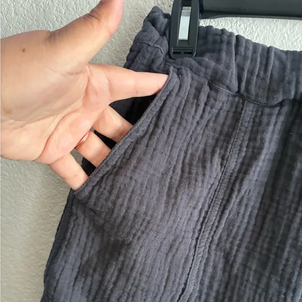 Madewell High Waist Womens Gray Gauze Cotton Comfy Shorts M - Image 6