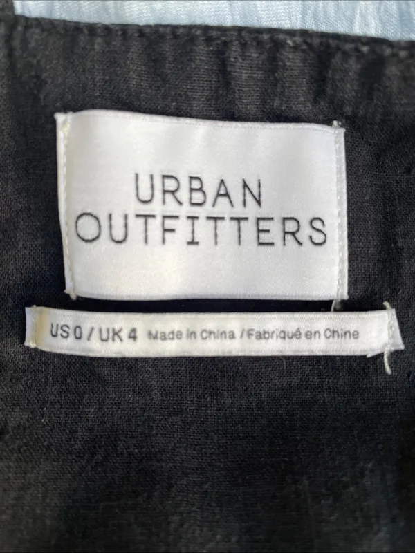 Urban Outfitters Black Spaghetti-Strap Wide-Leg Jumpsuit with Side Buttons - Image 5