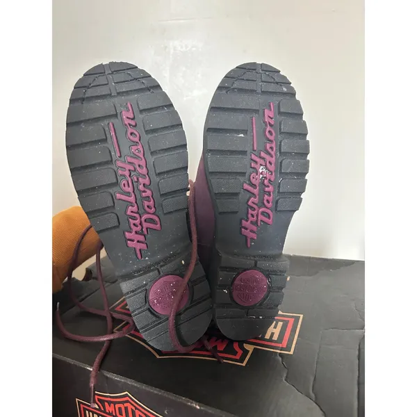 Harley-Davidson Akers Burgundy Leather Hiking‎ Boots D84550 Womens Size 5 Boxed - Image 9