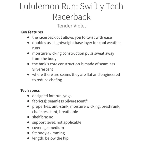Lululemon Run: Swiftly Tech Racerback Tank Heathered Tender Violet Size 6 - Image 12