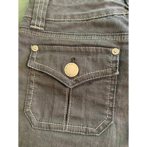 Sergio Valente Womens Wide Leg Denim Pants Charcoal Gray Sz 4 Minimalist Casual - Image 14