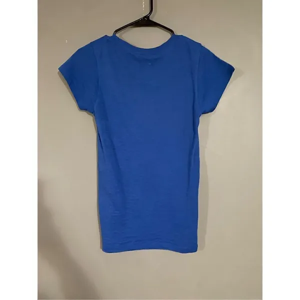 Alternative Apparel Blue Baseball Short Sleeve Shirt Size Small - Image 2