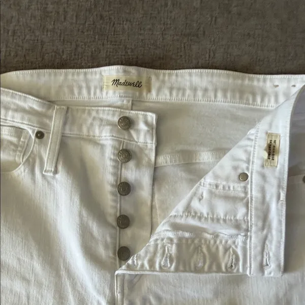 Madewell women’s white high skinny stretch denim Jeans‎ size 16/33 - Image 5