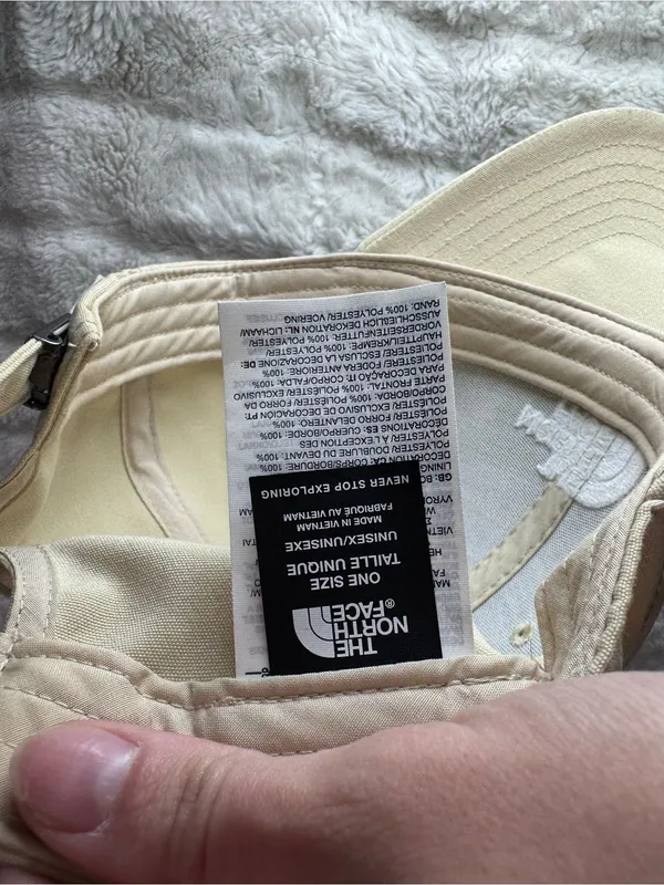 The North Face Beige Baseball Cap with White Logo - Image 4