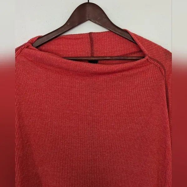 Free People Top XS Cherry Coral‎ We The Free Londontown Thermal Oversized - Image 3