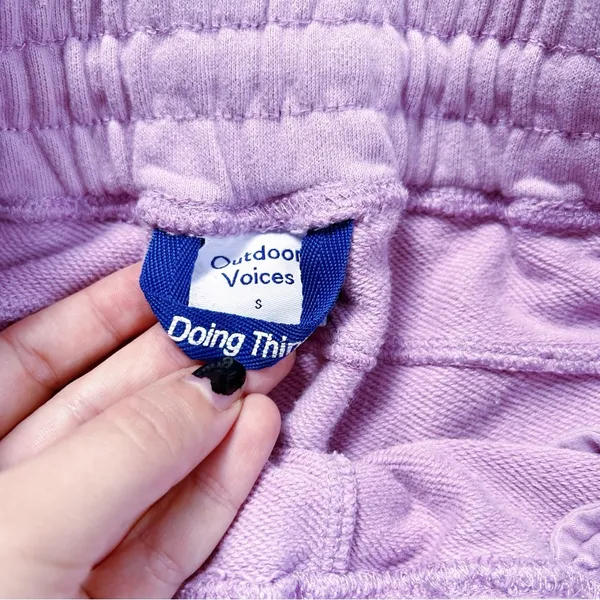 Outdoor Voices • Cotton Terry Sweatpant jogger pants Provence cotton lavender - Image 4