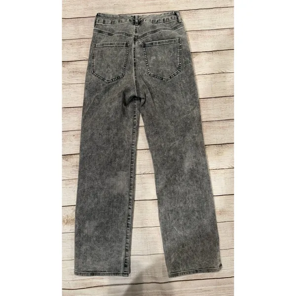 Express grey super Ultra stretch modern straight high rise jeans Small 0/2/4 - Image 3