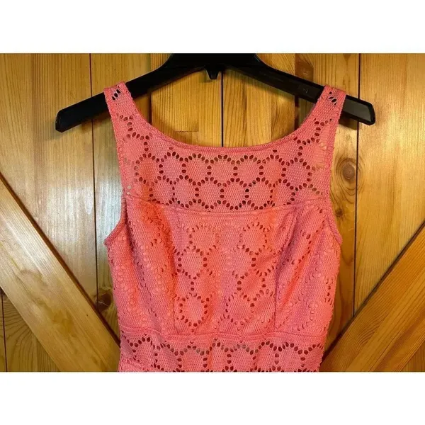 Trixxi Pink Lined Sleeveless Lace Zip Up Short Dress Size 5 (8914) - Image 2