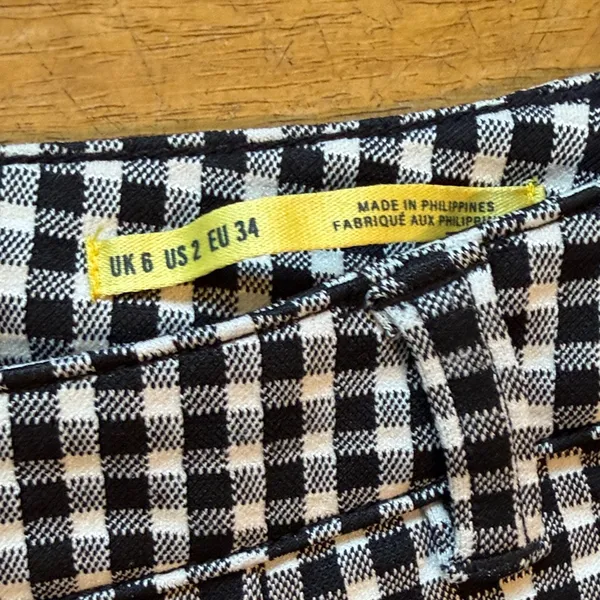Anthropologie Black and White Patterned Chinos - Image 3