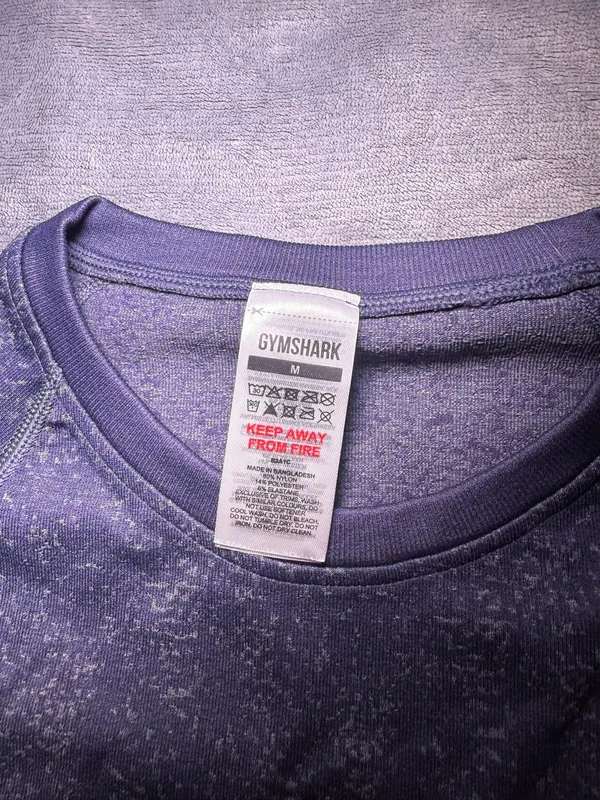 Gymshark Purple Adapt Fleck Seamless Long Sleeve Crop Top - Image 4