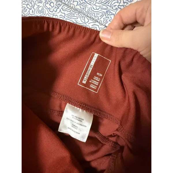 Mondetta Women Leggings Size Medium Rust Red Active Pull On Yoga Gym Pants Biker - Image 3
