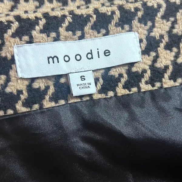 FINAL PRICE Moodie Houndstooth Mini Skirt Tan - Image 6