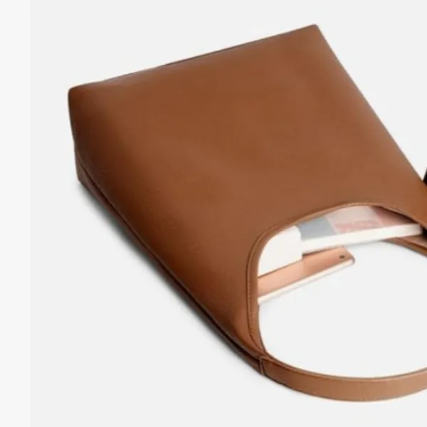 Vegan Leather Hobo Bag - Brown Larger Size New - Image 3