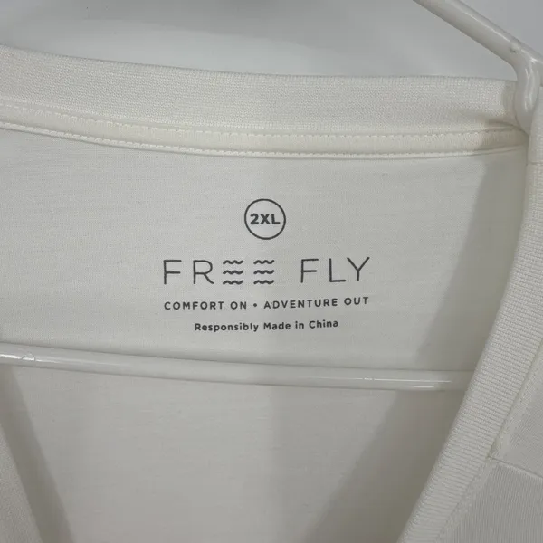 Free Fly Women Bamboo Long‎ Sleeve T-Shirt White XXL Performance Tee - Image 4