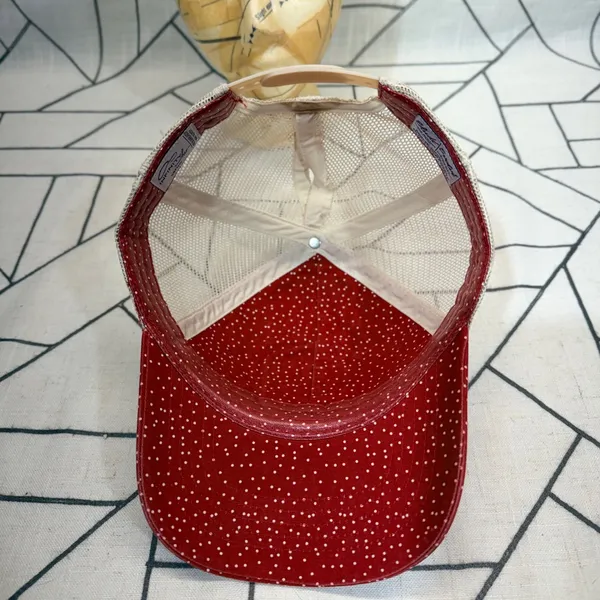 Infinity Her Trucker Hat OSFM Red Polka Dot‎ Coop Queen Chicken Patch Mesh Back - Image 8