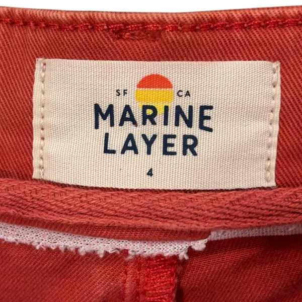 Marine Layer Wide Leg Bridget Crop Orange Denim Pants Size 4 NWOT Womens - Image 5