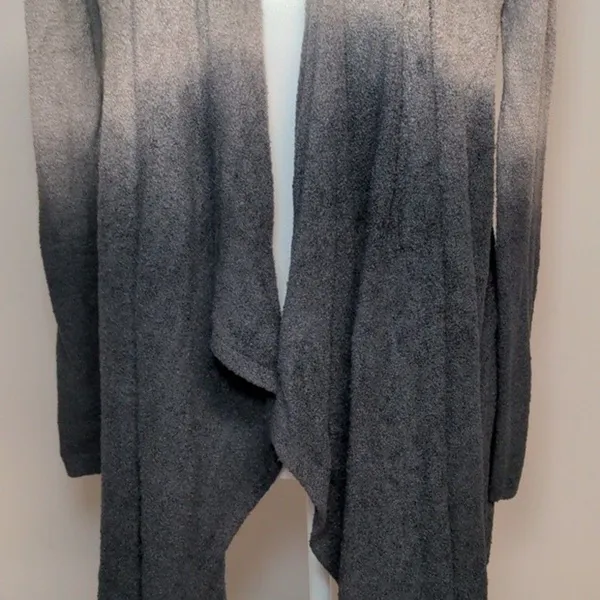 Barefoot Dreams Blue Bamboo Chic Lite Calypso Waterfall Long Sleeve Cardigan S/M - Image 4