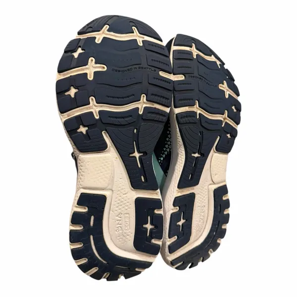 Brooks Ghost Neutral Running Shoes Womens 8.5 Medium Navy Teal Cushioned Trainer - Image 5