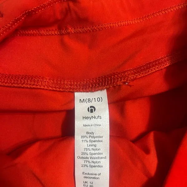 Women's Red Athletic Shorts Size M - Image 2