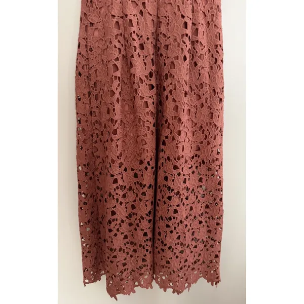 ASTR The Label Lace A Line Midi Dress Mauve Women's Size Small - Image 6