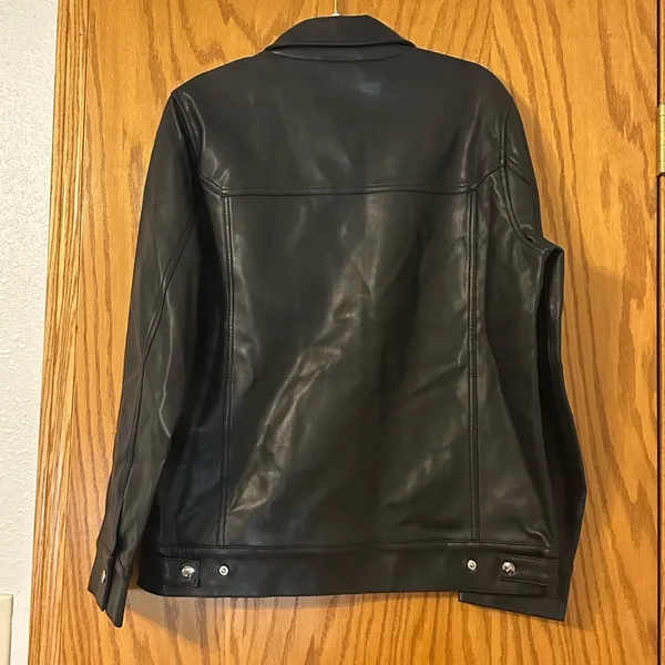 Jules Kae Audriana Faux Leather Trucker Jacket - NWT - Size L - Image 4
