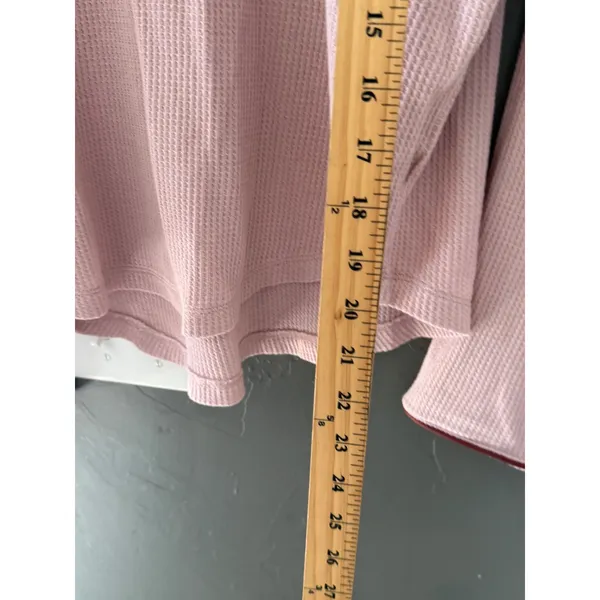 Universal Threads Women Pink Waffle Knit Bell Sleeve Thermal Top M 100 Cotton - Image 6