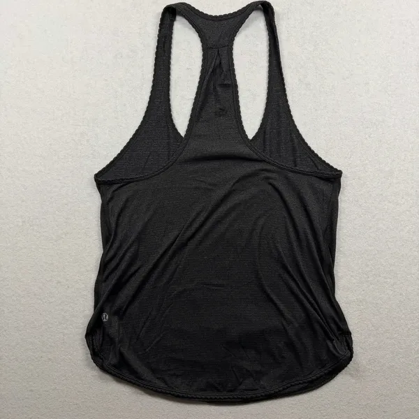 Lululemon Racerback Tank Top Women’s Gray Athletic Yoga Workout Best Fit Medium - Image 2