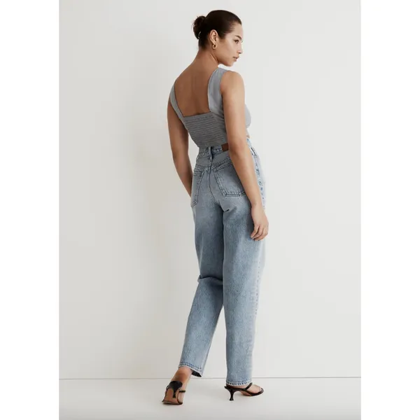 Madewell Softdrape Gwen Crop Vest Top Still Dawn Gray Fitted V Neck US 12 NWT - Image 5