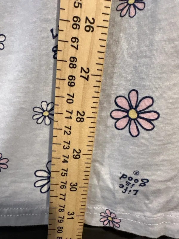 Women M Life Is Good Sleep Floral Nightshirt Sleepshirt Lounge T Shirt Dress - Image 5