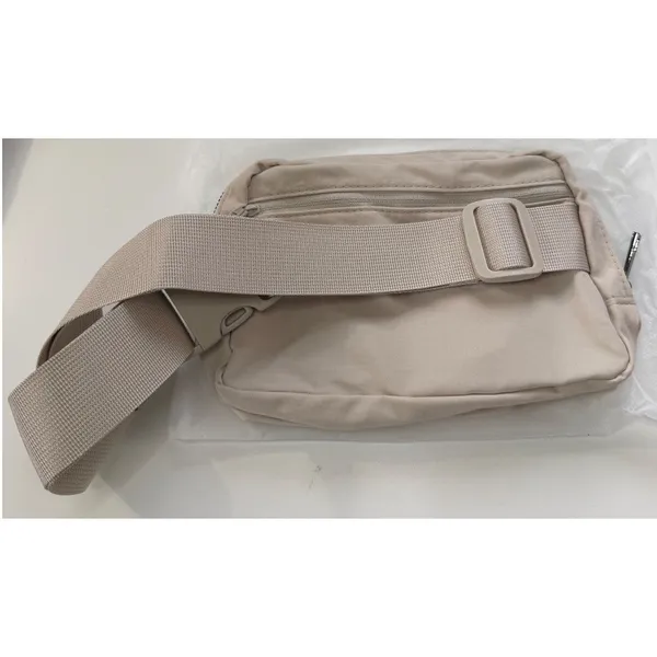 Tan Nylon Belt‎ Bag Pink Crown Graphic Crossbody Fanny Pack Y2K Princess NWOT - Image 3