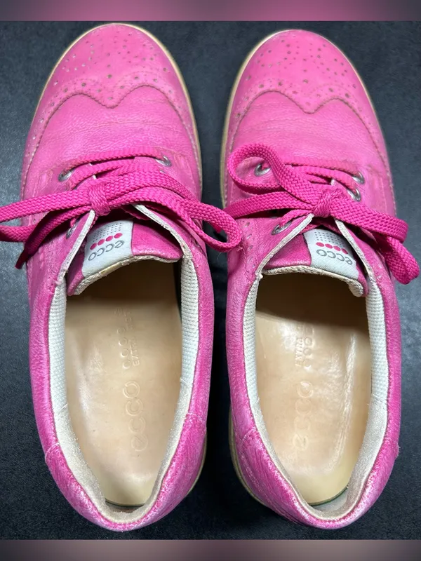 Ecco Women’s EU 40 US 9-9.5 Hybrid II Candy Wing Tip Leather Golf Shoes - Image 5