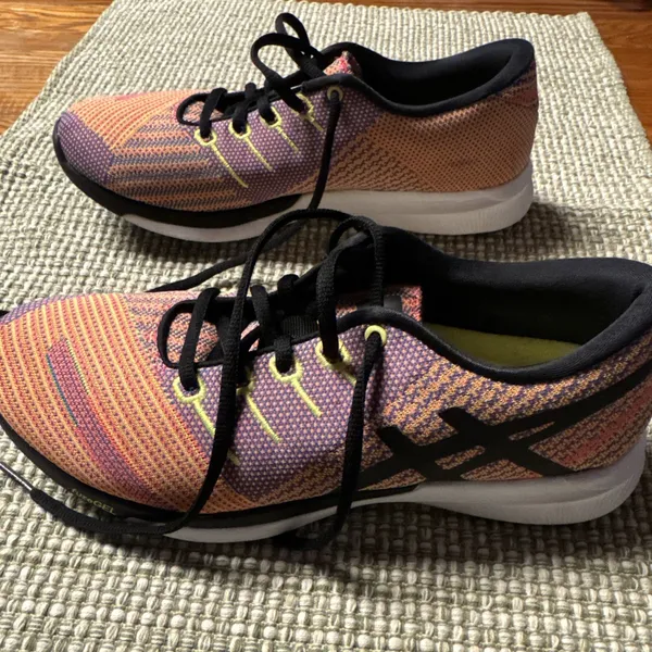 ASICS fuse Gel‎ F910218 Women's Size 8 1/2 Orange Yellow Purple - Image 6