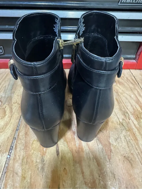 Anne Klein Rowan Bootie Chunky Block Heel Black Size 7.5 M - Image 7