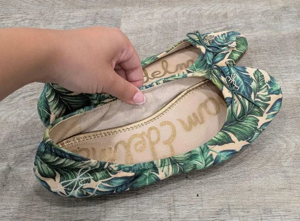 Sam Edelman Green Floral Felicia Ballet Flats Size 7 - Image 2