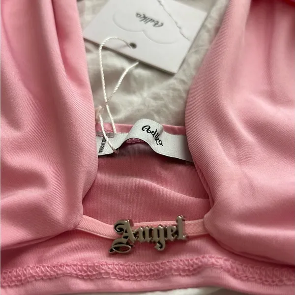 NWT Adika “Angel” Pink Halter Neck Women Top small - Image 3