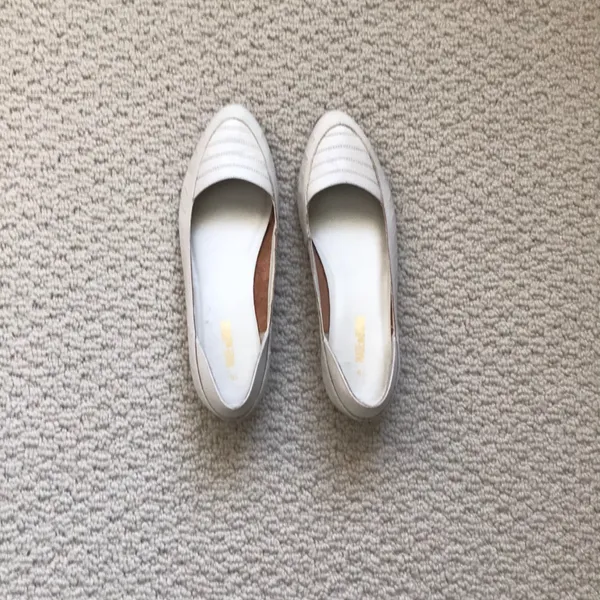 Reduced Ivory Flats w/Low Wedge Hardly Worn -Sz 7 - Image 2