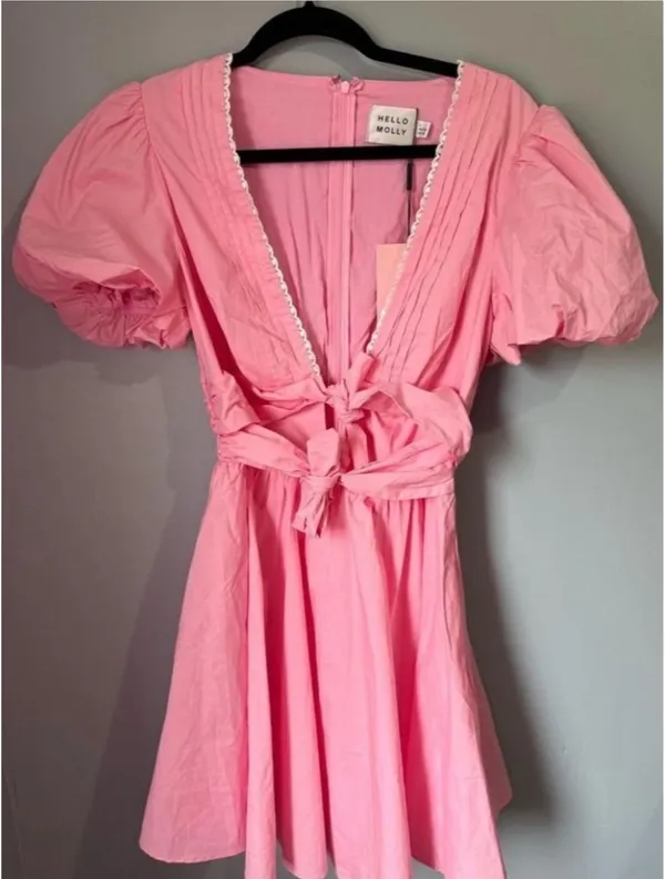 Hello Molly Pink Mini Dress - Image 2