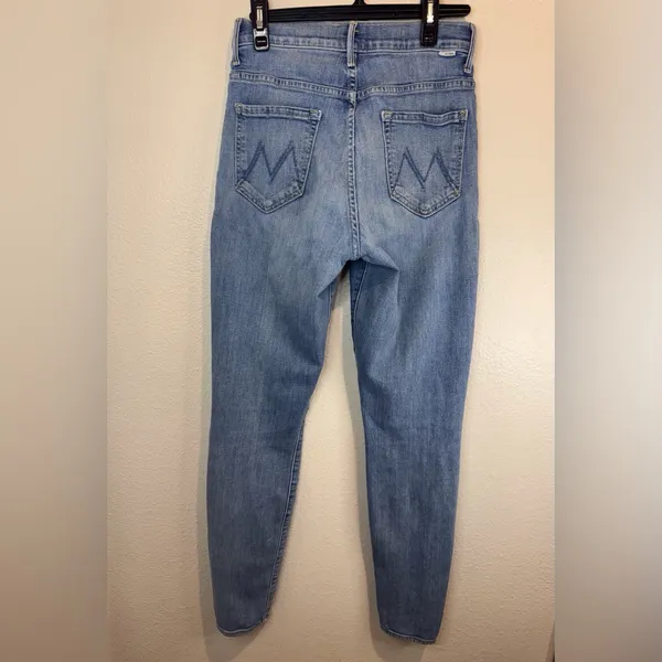Mother Denim The Seamed Swooner Hover Blowing Kisses Blue Skinny‎ Jeans Size 27 - Image 5