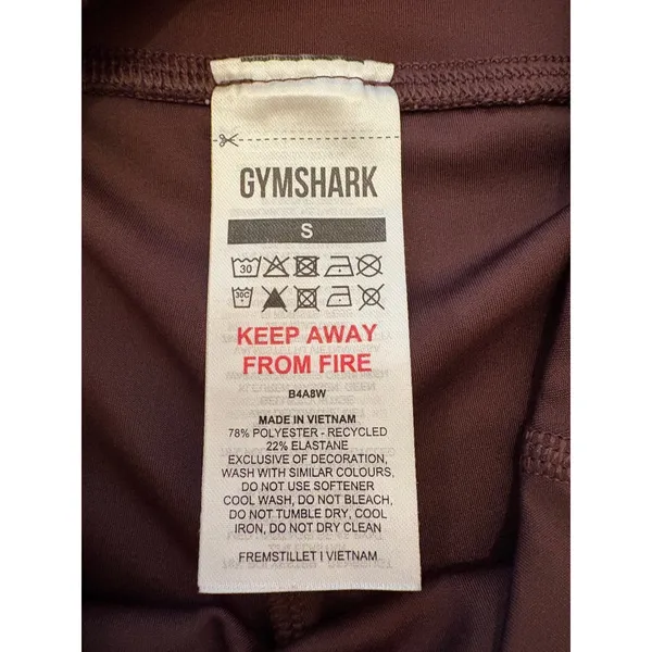 Gymshark Training Biker Shorts Women Small Brown High Waisted Pockets B4A8W - Image 6
