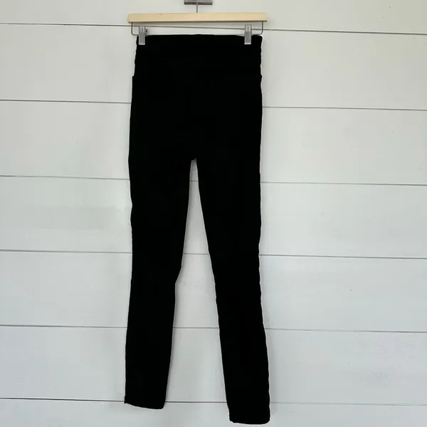 Good American Women’s 0/25 Black Faux Suede Good Legs Pants Jeans - Image 3