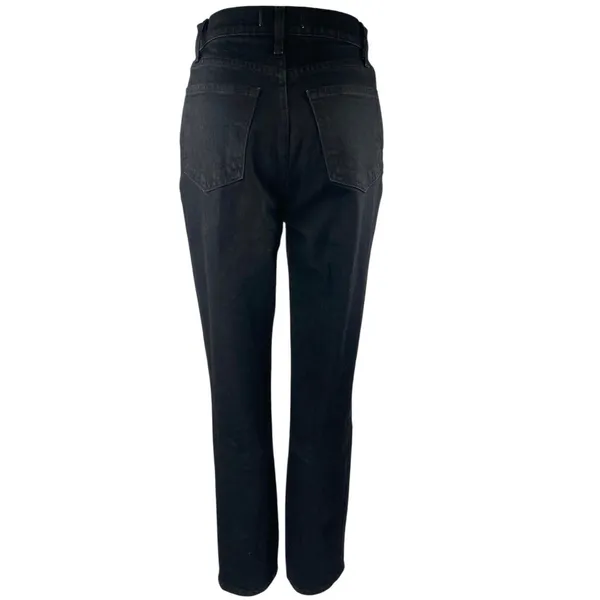 Abercrombie & Fitch 90's Straight Black Ultra High Rise Denim Jeans Pants Sz 25 - Image 3