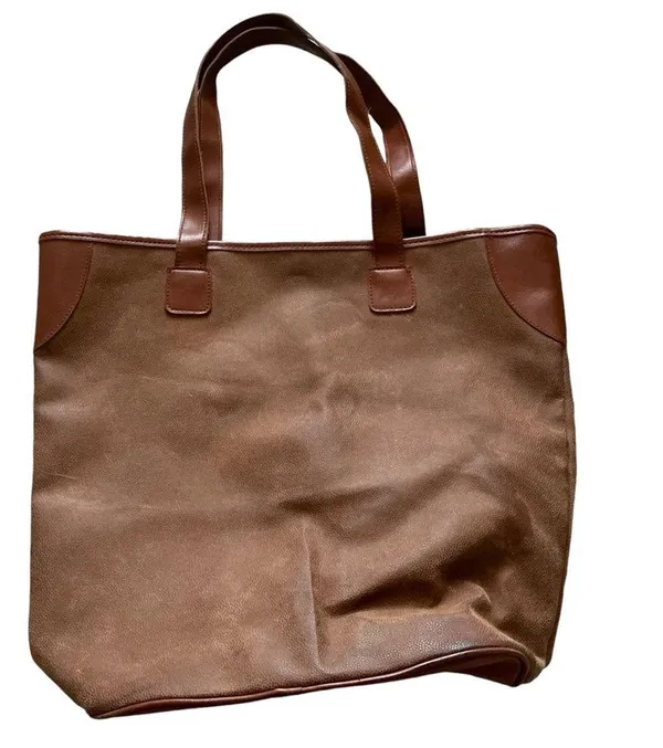 Dune London brown suede large handbag tote shopping bag - Image 2