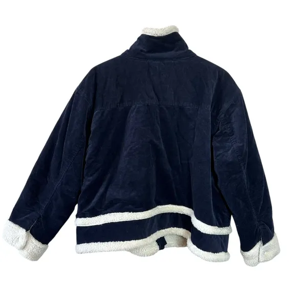 NWT Free Assembly Navy Corduroy Sherpa-Lined Jacket XXL (20) - Image 6