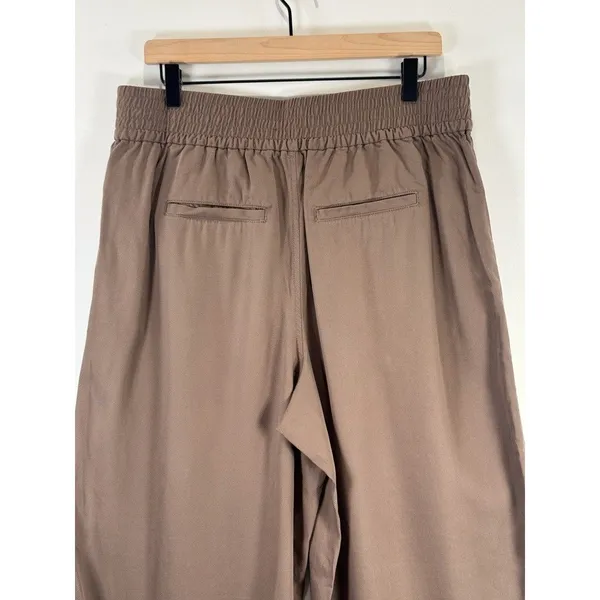 Madewell Womens Pants Brown Drapeweave Carley Wide Leg High Rise Pull On Large - Image 10