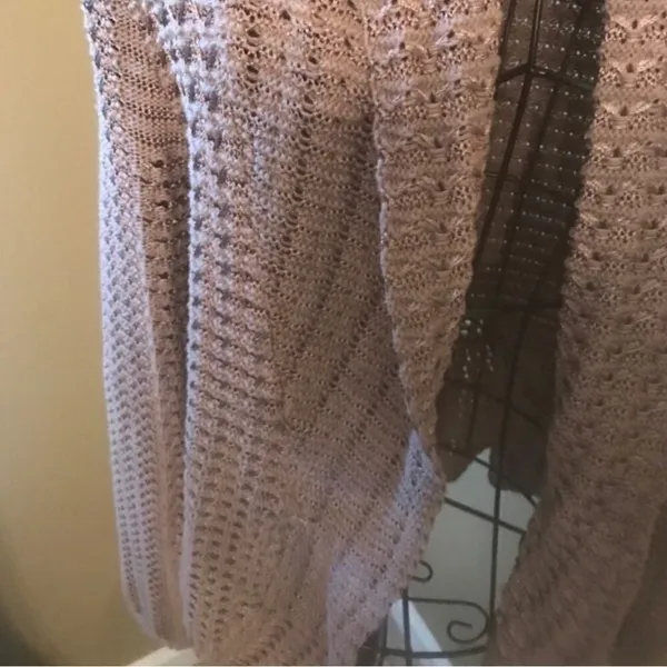 *30of3*‎ NWOT. Inc International Concept. Dusty Mauve Open Knit Cardigan (M) - Image 4