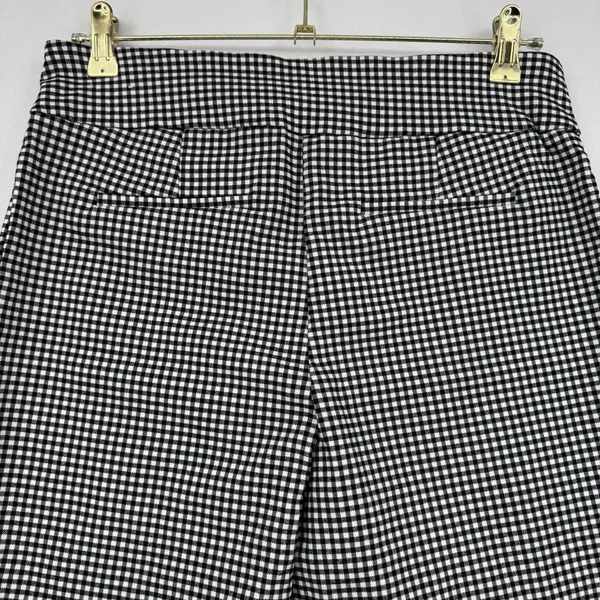 Autres Filles Houndstooth Pants Women M Black White Cropped Flare Stretch - Image 4