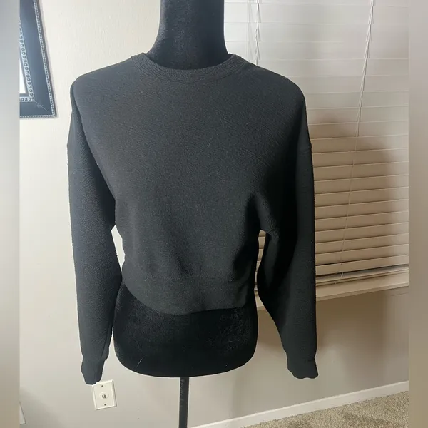 As Revival‎ Black cropped sweatshirt XS - Image 2